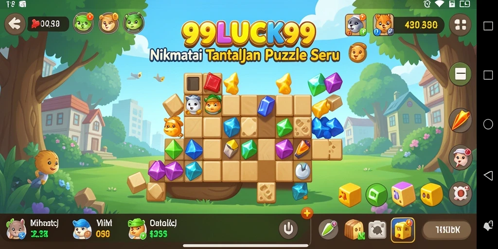 Screenshot gameplay 99LUCK99 menampilkan berbagai teka-teki yang menantang.