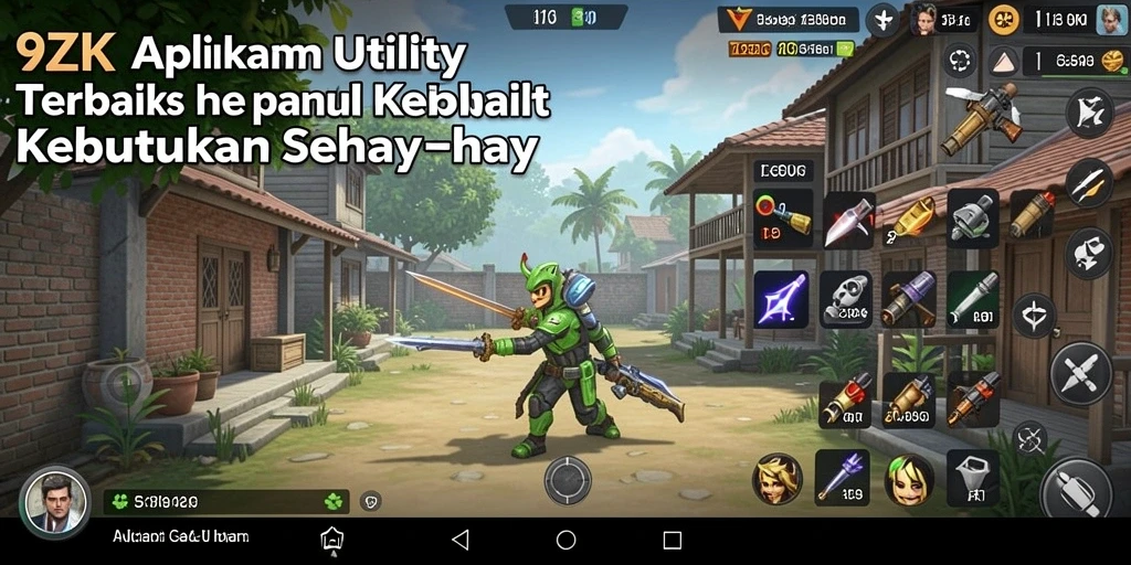Tampilan antarmuka pengguna aplikasi Utility 9ZK yang menarik.