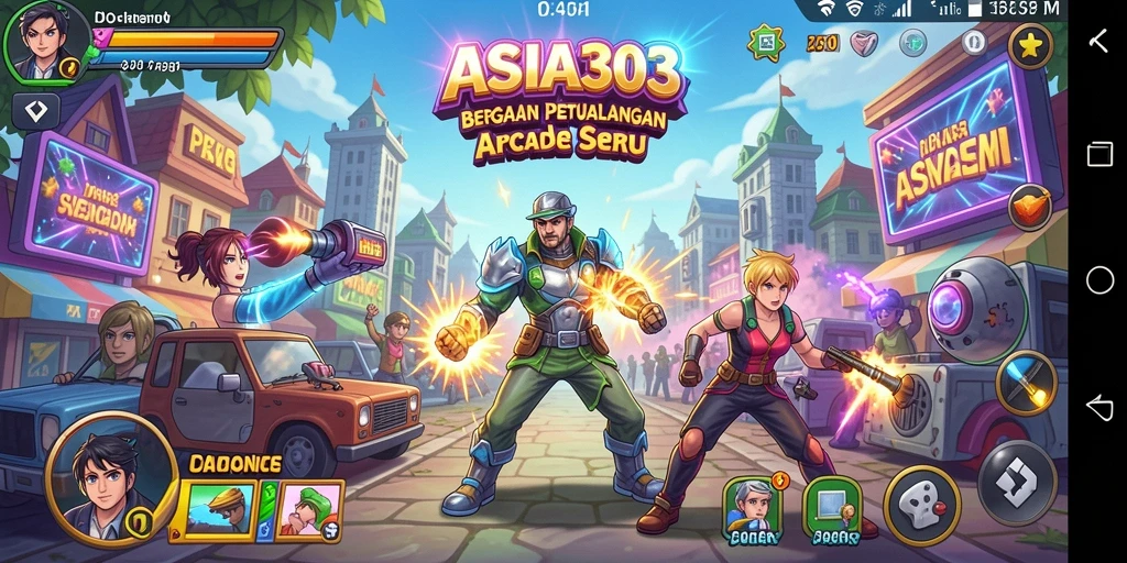 Tangkapan layar ASIA303 menampilkan momen seru gameplay arcade yang penuh warna.