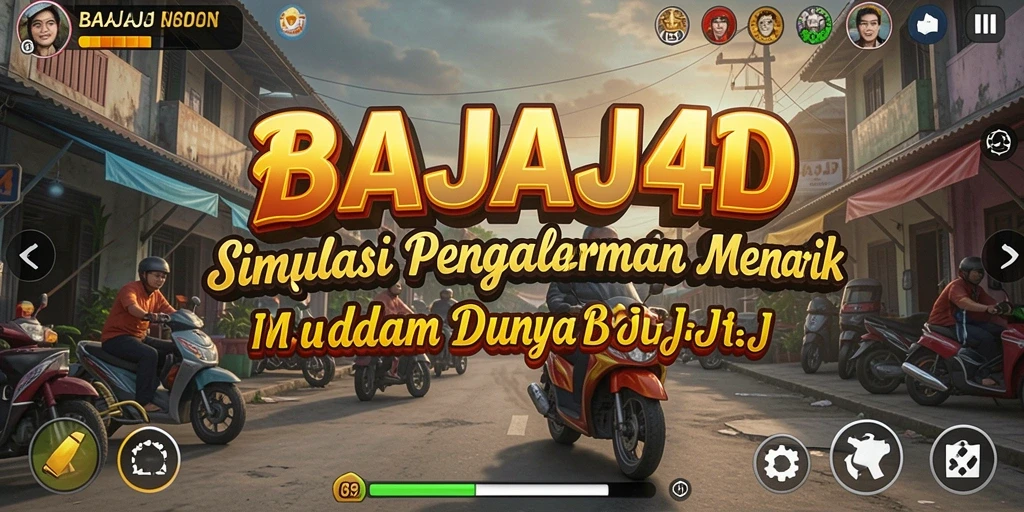 Screenshot utama BAJAJ4D menampilkan tindakan mengemudikan bajaj yang mengasyikkan.