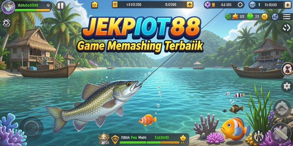 Tampilan gameplay menarik di JEKPOT88 saat memancing.