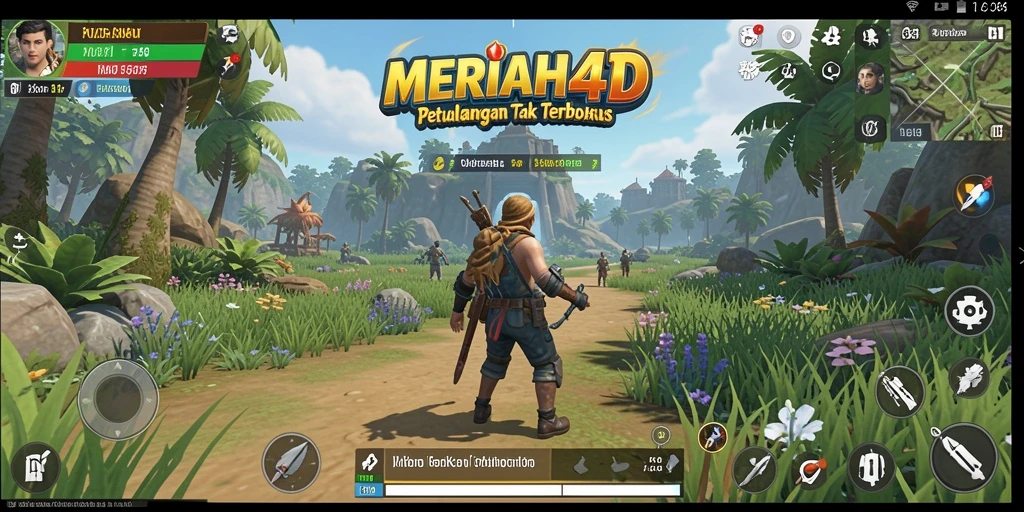 Screenshot gameplay MERIAH4D yang menunjukkan keindahan dunia terbuka