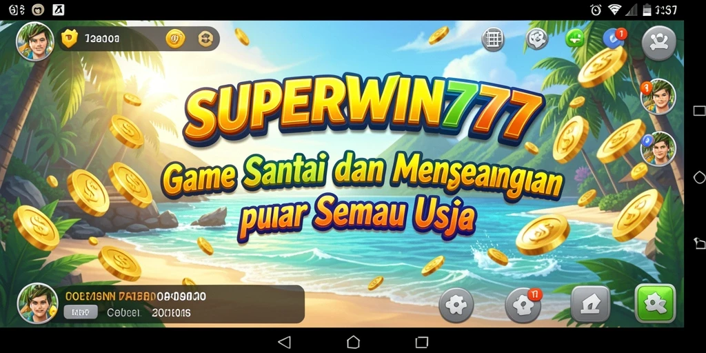 Tangkapan layar utama SUPERWIN777 menunjukkan gameplay yang seru dan menyenangkan.