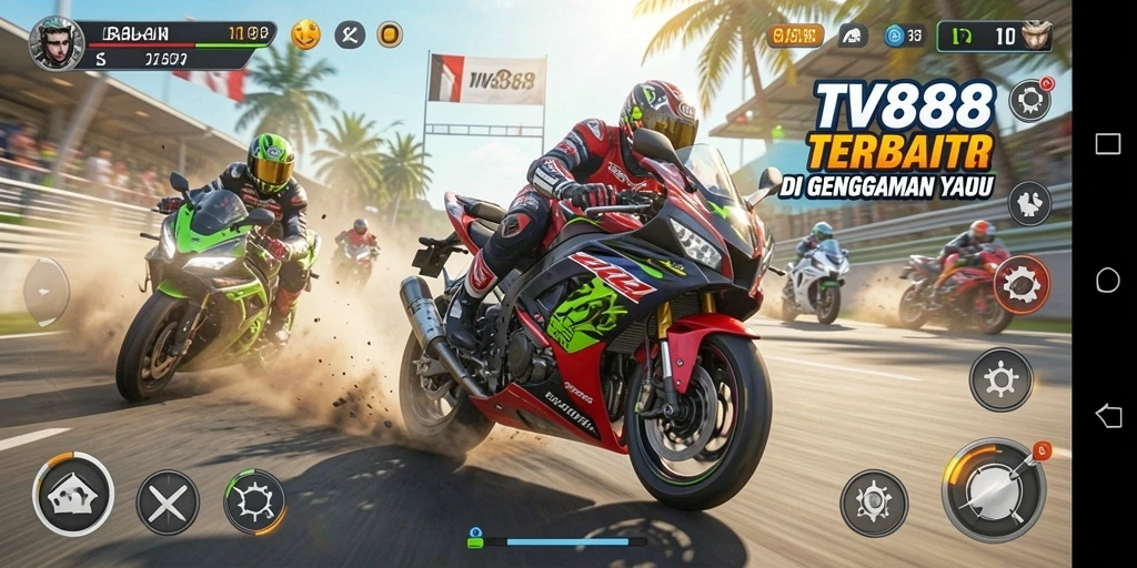 Tangkap momen seru balapan motor di TV888.